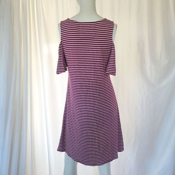Cupio womens red white striped cold shoulder dress size M - Picture 8 of 8